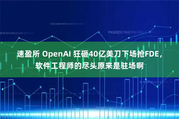 速盈所 OpenAI 狂砸40亿美刀下场抢FDE，软件工程师的尽头原来是驻场啊